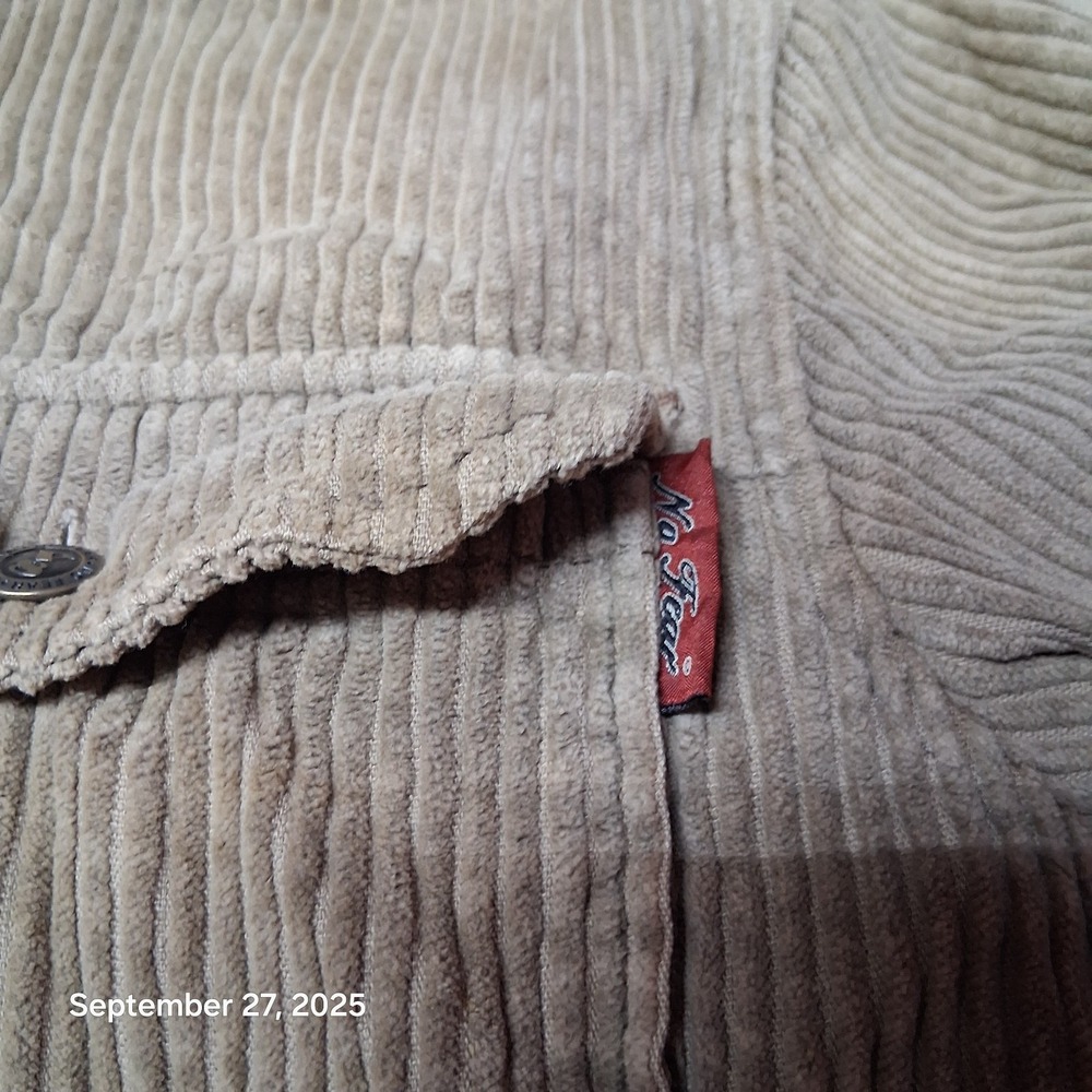Vintage‎ No Fear Corduroy Sherpa Lined JAcket Size XL Brown Faded - Picture 3 of 10